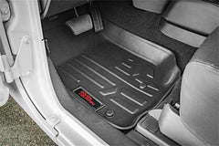 Rough Country Heavy Duty Floor Mats - M - 6142 - Black Patch Performance - ROUGM6142
