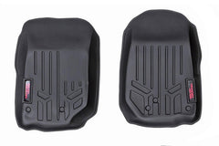 Rough Country Heavy Duty Floor Mats - M - 6142 - Black Patch Performance - ROUGM6142
