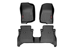 Rough Country Heavy Duty Floor Mats - M-61505 - Black Patch Performance - ROUGM61505