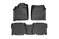 Rough Country Heavy Duty Floor Mats - M - 70712 - Black Patch Performance - ROUGM70712
