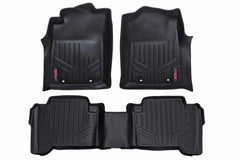 Rough Country Heavy Duty Floor Mats - M - 71213 - Black Patch Performance - ROUGM71213