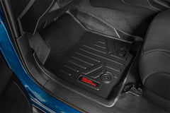 Rough Country Heavy Duty Floor Mats - M - 71216 - Black Patch Performance - ROUGM71216