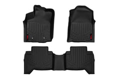 Rough Country Heavy Duty Floor Mats - M - 71216 - Black Patch Performance - ROUGM71216