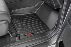 Rough Country Heavy Duty Floor Mats - M - 71770 - Black Patch Performance - ROUGM71770