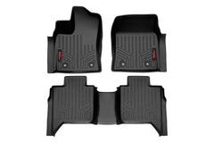 Rough Country Heavy Duty Floor Mats - M - 71780 - Black Patch Performance - ROUGM71780