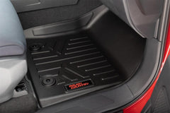 Rough Country Heavy Duty Floor Mats - M - 71780 - Black Patch Performance - ROUGM71780