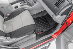 Rough Country Heavy Duty Floor Mats - M - 75113 - Black Patch Performance - ROUGM75113