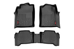 Rough Country Heavy Duty Floor Mats - M - 75113 - Black Patch Performance - ROUGM75113