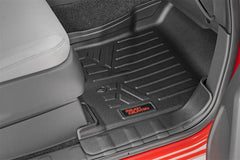 Rough Country Heavy Duty Floor Mats - M - 80513 - Black Patch Performance - ROUGM80513