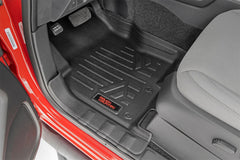 Rough Country Heavy Duty Floor Mats - M - 80513 - Black Patch Performance - ROUGM80513