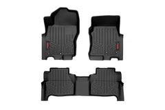 Rough Country Heavy Duty Floor Mats - M - 80515 - Black Patch Performance - ROUGM80515