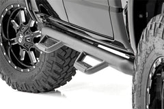 Rough Country Cab Length Nerf Step Bar - RCD1980CC - Black Patch Performance - ROUGRCD1980CC