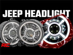 Rough Country LED Headlights - RCH5300 - Black Patch Performance - ROUGRCH5300