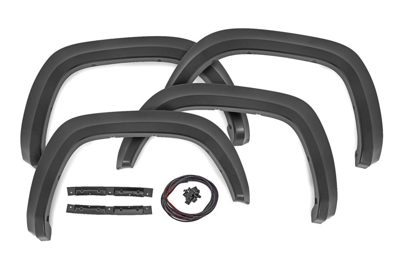 Rough Country Fender Flares - S - T11621 - 8T6 - Black Patch Performance - ROUGST116218T6