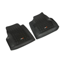 Floor Liners, Front, Pair, Black; 97-06 Jeep Wrangler TJ - Black Patch Performance - RUGG12920.11