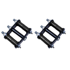 HEAVY DUTY SHACKLE PAIR 7686 CJ REAR GREASABLE WITH BLACK BUSHINGS - Black Patch Performance - RUGG18265.11