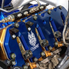 Sinister Diesel Billet Valve Covers for 2004.5-2010 Duramax LLY, LBZ, LMM. - Engine from Black Patch Performance