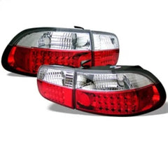 92-95 Honda Civic (Coupe/Sedan) Tail Light Set - Black Patch Performance - SPYD5004642