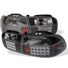 92-95 Honda Civic (Hatchback) Tail Light Set - Black Patch Performance - SPYD5004727