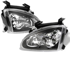 93-97 Honda Civic del Sol Headlight Set - Black Patch Performance - SPYD5012586