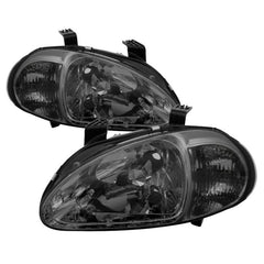 93-97 Honda Civic del Sol Headlight Set - Black Patch Performance - SPYD5013439