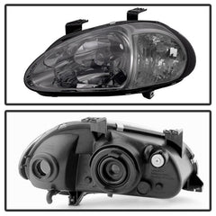 93-97 Honda Civic del Sol Headlight Set - Black Patch Performance - SPYD5013439