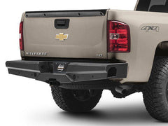 07-13 Chevrolet Silverado 1500 Steelcraft Elevation Series Textured Black Rear Bumper - 6520400 - Black Patch Performance - STEE6520400