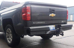 14-18 Chevrolet Silverado & GMC Sierra 1500 Steelcraft Elevation Series Textured Black Rear Bumper - 6520420 - Black Patch Performance - STEE6520420