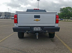 14-18 Chevrolet Silverado & GMC Sierra 1500 Steelcraft Elevation Series Textured Black Rear Bumper - 6520420 - Black Patch Performance - STEE6520420