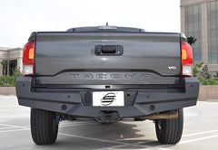 16-23 Toyota Tacoma Steelcraft Elevation Series Textured Black Rear Bumper - 6523420 - Black Patch Performance - STEE6523420