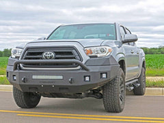 16-23 Toyota Tacoma Steelcraft Fortis Series Textured Black Front Bumper - 7113420hp - Black Patch Performance - STEE7113420HP