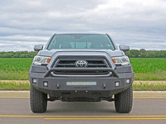 16-23 Toyota Tacoma Steelcraft Fortis Series Textured Black Front Bumper - 7113420hp - Black Patch Performance - STEE7113420HP