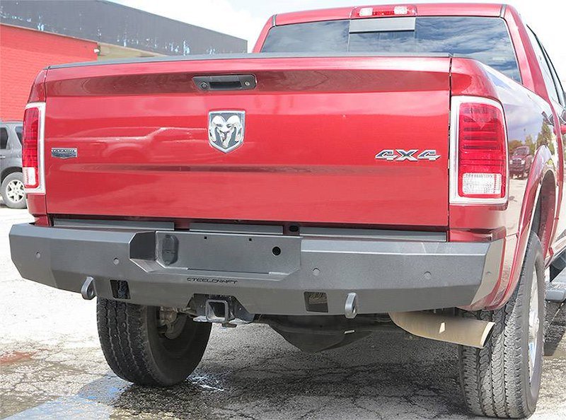 09-25 Ram 1500 Steelcraft Fortis Series Textured Black Rear Bumper - 7622260 - Black Patch Performance - STEE7622260