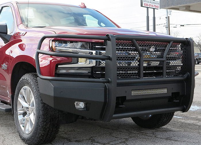 19-21 Chevrolet Silverado 1500 Steelcraft Elevation Series Textured Black Front Bumper - al6010490c - Black Patch Performance - STEEAL6010490C