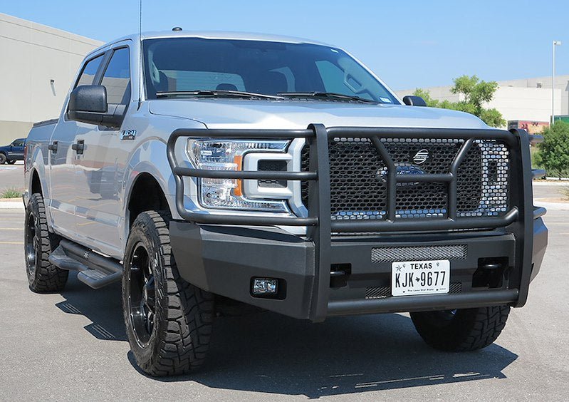 18-20 Ford F150 Steelcraft Elevation Series Textured Black Front Bumper - al6011420cc - Black Patch Performance - STEEAL6011420CC