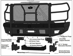 2020-2023 Chevrolet Silverado 2500/3500 Steelcraft HD Series Gloss Black Front Bumper - HD10447RCW - Black Patch Performance - STEEHD10447RCW
