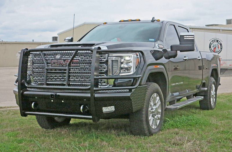 2020-2023 GMC Sierra 2500/3500 Steelcraft HD Series Gloss Black Front Bumper - HD10465RC - Black Patch Performance - STEEHD10465RC
