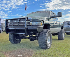 1994-2002 Dodge Ram 2500/3500 Steelcraft HD Series Gloss Black Front Bumper - HD12200R - Black Patch Performance - STEEHD12200R