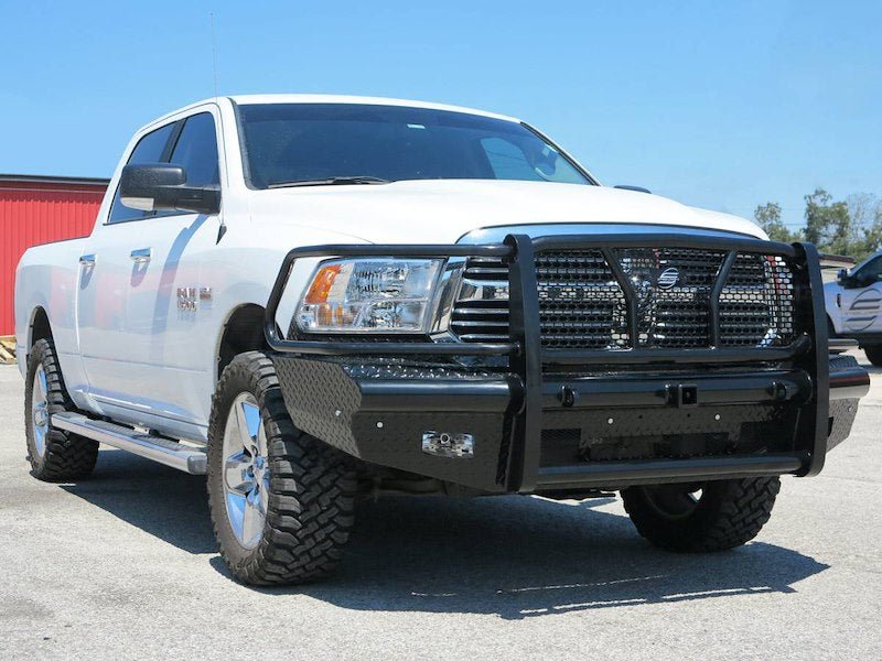 2013-2018 Ram 1500 & 19-24 Ram 1500 Classic Steelcraft HD Series Gloss Black Front Bumper - HD12250R - Black Patch Performance - STEEHD12250R