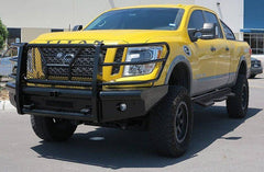 2016-2024 Nissan Titan XD Steelcraft HD Series Gloss Black Front Bumper - HD14080RC - Black Patch Performance - STEEHD14080RC