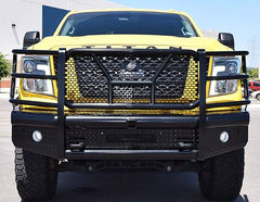 2016-2024 Nissan Titan XD Steelcraft HD Series Gloss Black Front Bumper - HD14080RC - Black Patch Performance - STEEHD14080RC