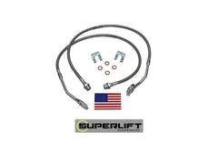 Chevrolet, GMC (4WD) Brake Hydraulic Hose Kit - Front - Black Patch Performance - SUPE91355