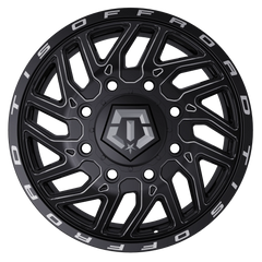 544BM-28299FS 20X8.25 8X6.50 (+127) TIS 544BM Dually (HB 121.7) - Black Patch Performance - TIS544BM28299FS