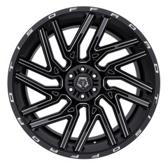 554BM-2448776 24X14 8X170 (-76) TIS 554BM (HB 125.2) - Black Patch Performance - TIS554BM2448776