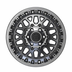 555A-7906312 17X9 6X135 (-12) TIS 555A (HB 87.1) - Black Patch Performance - TIS555A7906312