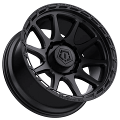 563B-2208319 22X10 6X5.50 (-19) TIS 563B (HB 106.1) - Black Patch Performance - TIS563B2208319