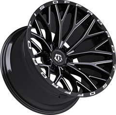 566BM-2108124 20X10 8X6.50 (-24) TIS 566BM (HB 125.2) - Black Patch Performance - TIS566BM2108124