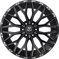 566BM-2108924 20X10 8X180 (-24) TIS 566BM (HB 125.2) - Black Patch Performance - TIS566BM2108924