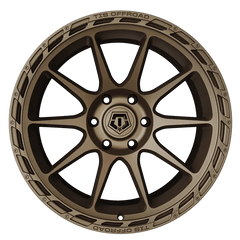 TIS 563BZ Bolt on Cap Bronze with Gloss Black Logo for 8 - 170 - Black Patch Performance - TISTIS0009BZ