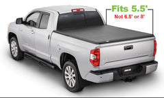 Tonno Pro HF-558 Hard Fold - 14-21 Toyota Tundra; Incl Utility track adapter kit, w/o Trail Special Edition Storage Box, 5' 7" - Black Patch Performance - TONNHF558